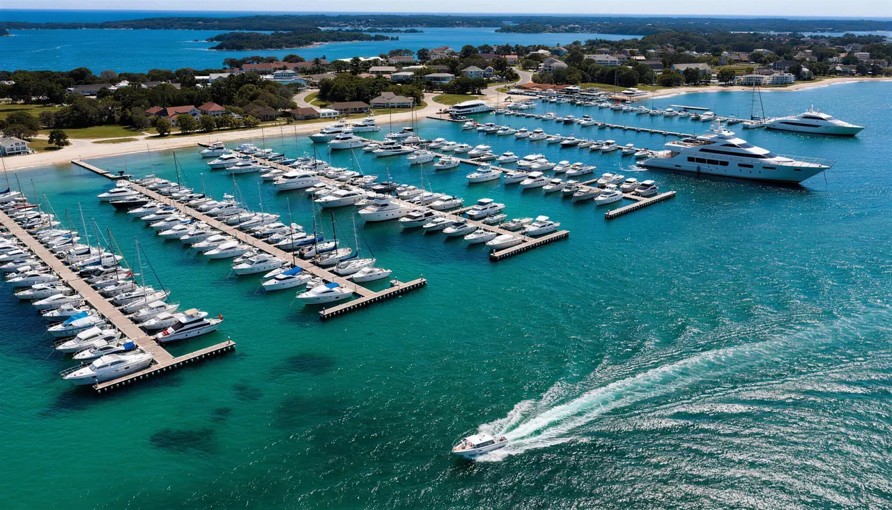Boat slips for rent in Palm Beach County (AI-generated illustration)